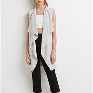 Forever 21 Grey Longline Vest